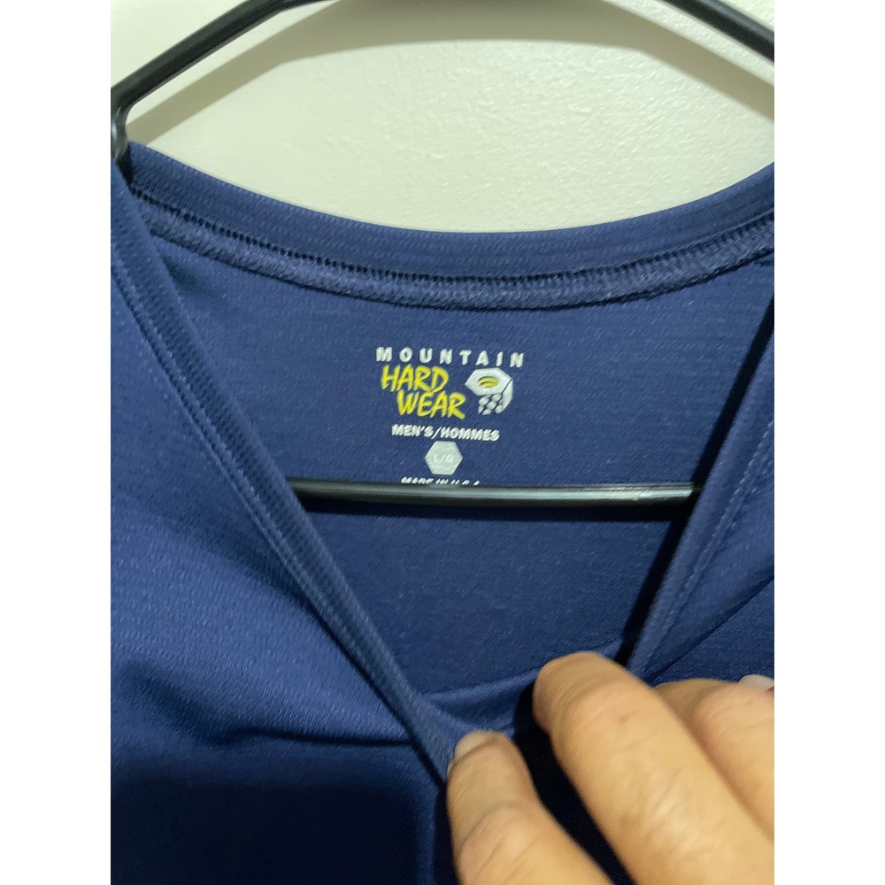 Mountain Hardwear Mens Blue Short Sleeve Performance Hiking T-Shirt Size Large - Picture 3 of 4
